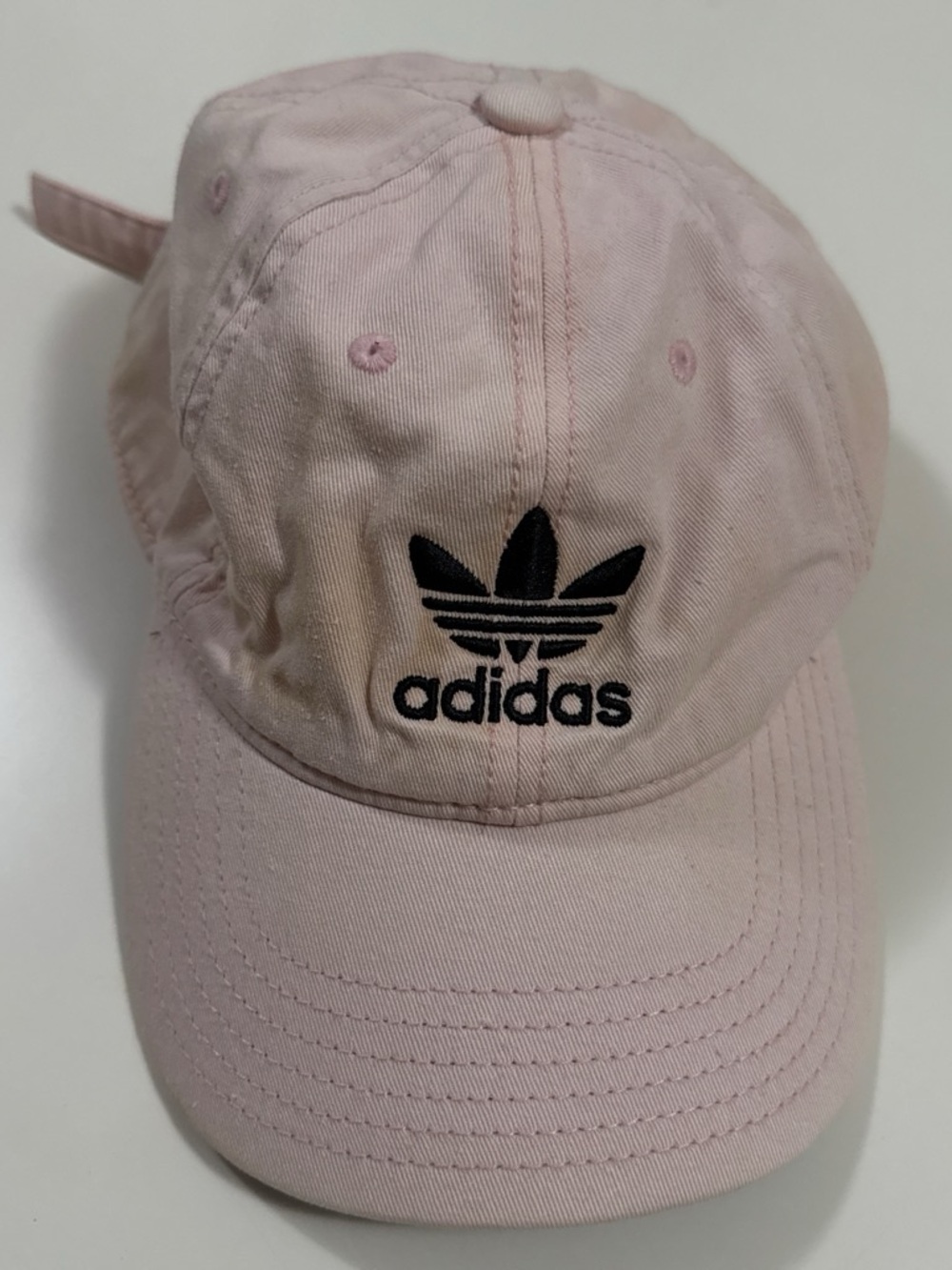 adidas Kids Light Pink Baseball Cap with Black Trefoil